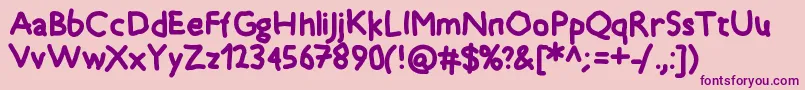 Шрифт Timkid – фиолетовые шрифты на розовом фоне