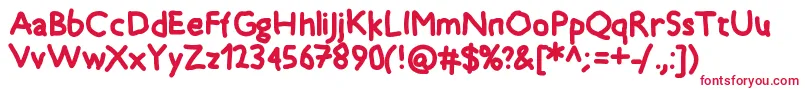 Шрифт Timkid – красные шрифты на белом фоне
