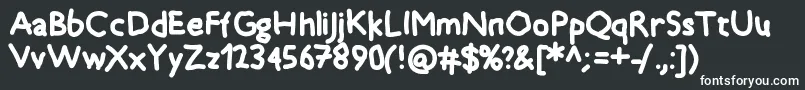 Шрифт Timkid – белые шрифты на чёрном фоне