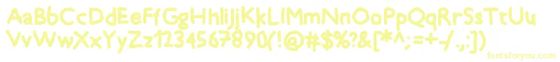 Шрифт Timkid – жёлтые шрифты на белом фоне