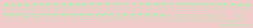 Pwchristmascandies Font – Green Fonts on Pink Background