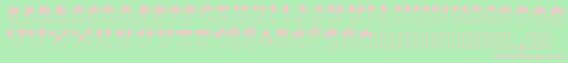 Pwchristmascandies Font – Pink Fonts on Green Background