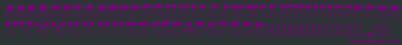 Czcionka Pwchristmascandies – fioletowe czcionki na czarnym tle