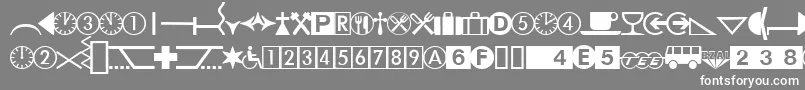 フォントDatasymhdbNormal – 灰色の背景に白い文字