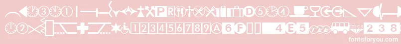 Шрифт DatasymhdbNormal – белые шрифты на розовом фоне