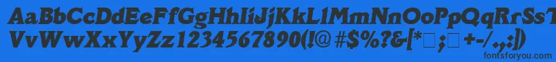 DecusSsiItalic Font – Black Fonts on Blue Background