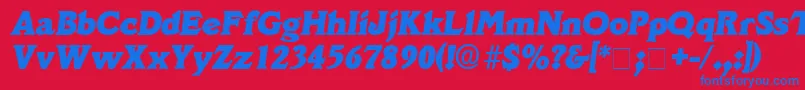 DecusSsiItalic Font – Blue Fonts on Red Background