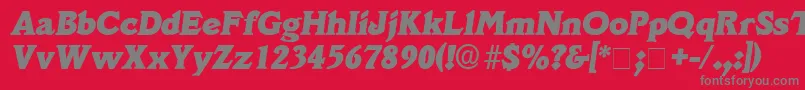 DecusSsiItalic Font – Gray Fonts on Red Background