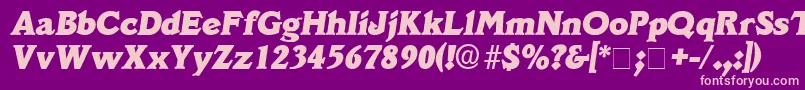DecusSsiItalic Font – Pink Fonts on Purple Background