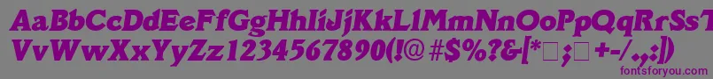 DecusSsiItalic Font – Purple Fonts on Gray Background