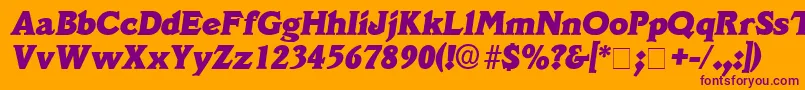 DecusSsiItalic Font – Purple Fonts on Orange Background