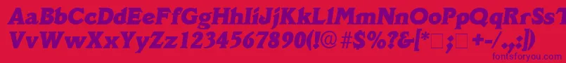 DecusSsiItalic Font – Purple Fonts on Red Background