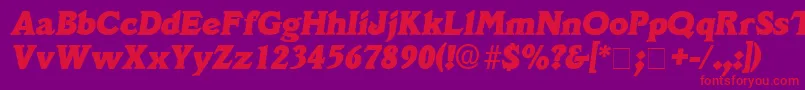 DecusSsiItalic Font – Red Fonts on Purple Background