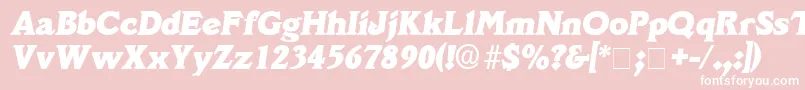 DecusSsiItalic Font – White Fonts on Pink Background