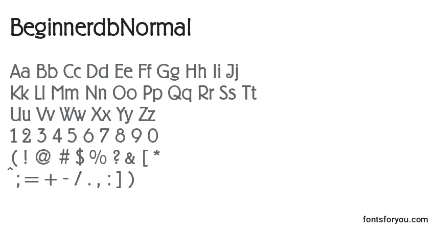 Шрифт BeginnerdbNormal – алфавит, цифры, специальные символы