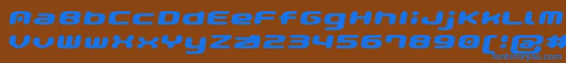 Gaufontpopmagic Font – Blue Fonts on Brown Background