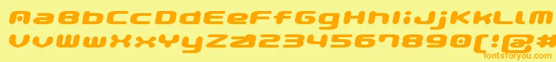 Gaufontpopmagic Font – Orange Fonts on Yellow Background