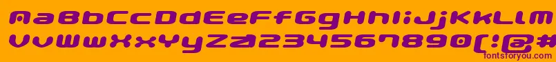 Gaufontpopmagic Font – Purple Fonts on Orange Background