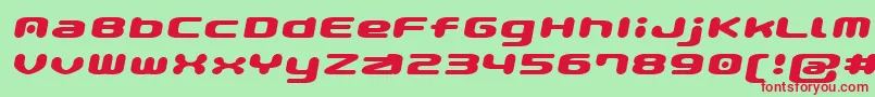 Gaufontpopmagic Font – Red Fonts on Green Background