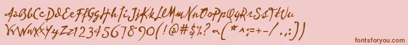 P22Vincent Font – Brown Fonts on Pink Background