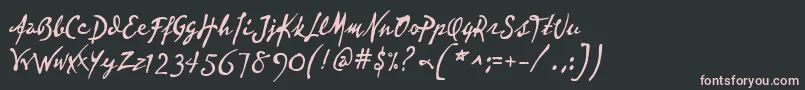 P22Vincent Font – Pink Fonts on Black Background