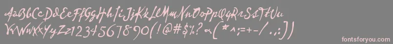 P22Vincent Font – Pink Fonts on Gray Background