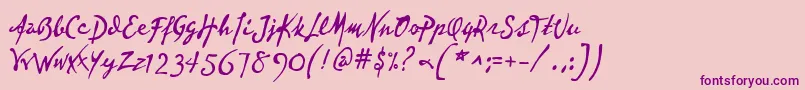 P22Vincent Font – Purple Fonts on Pink Background