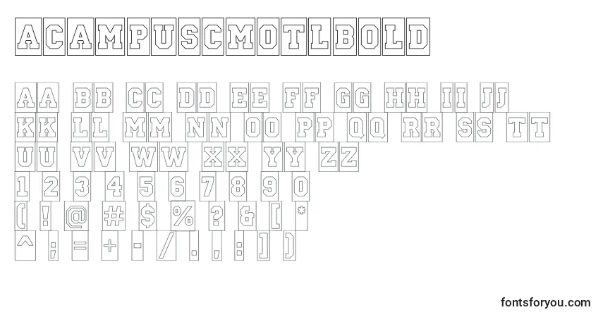 Schriftart ACampuscmotlBold – Alphabet, Zahlen, spezielle Symbole