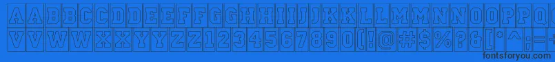 ACampuscmotlBold Font – Black Fonts on Blue Background