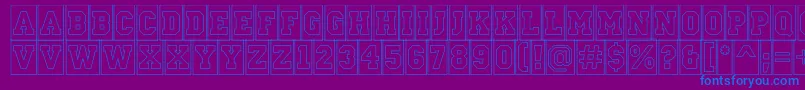 ACampuscmotlBold Font – Blue Fonts on Purple Background