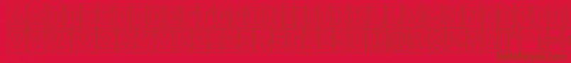 ACampuscmotlBold Font – Brown Fonts on Red Background
