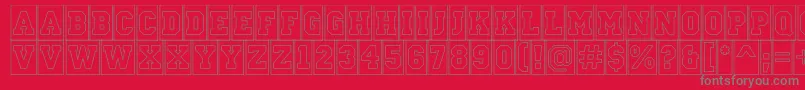 ACampuscmotlBold Font – Gray Fonts on Red Background