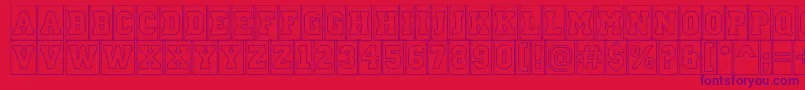 ACampuscmotlBold Font – Purple Fonts on Red Background