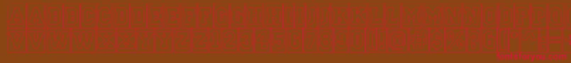 ACampuscmotlBold Font – Red Fonts on Brown Background