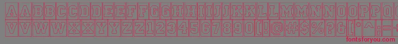ACampuscmotlBold Font – Red Fonts on Gray Background