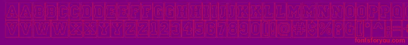 ACampuscmotlBold Font – Red Fonts on Purple Background