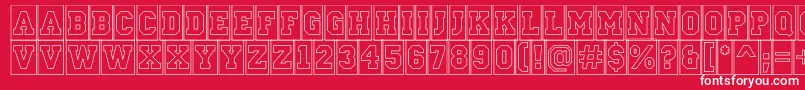 ACampuscmotlBold Font – White Fonts on Red Background