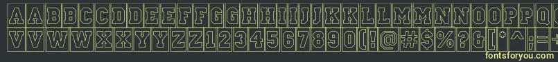 ACampuscmotlBold Font – Yellow Fonts on Black Background