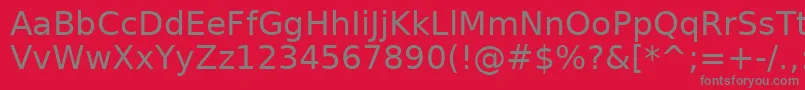 BitstreamVeraSansRoman Font – Gray Fonts on Red Background