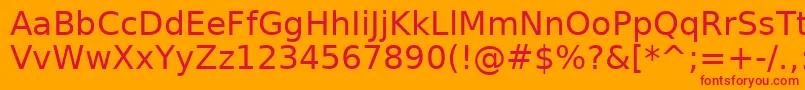 BitstreamVeraSansRoman Font – Red Fonts on Orange Background