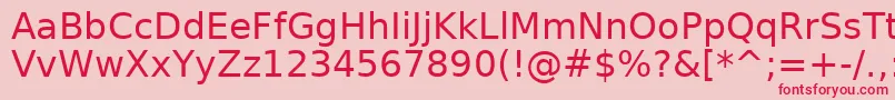 BitstreamVeraSansRoman Font – Red Fonts on Pink Background