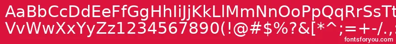 BitstreamVeraSansRoman Font – White Fonts on Red Background