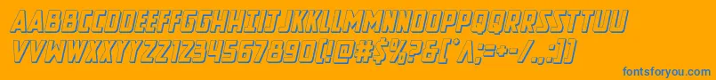 Newcomictitle3Dital Font – Blue Fonts on Orange Background