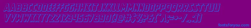 Newcomictitle3Dital Font – Blue Fonts on Purple Background