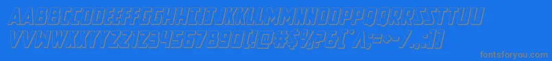 Newcomictitle3Dital Font – Gray Fonts on Blue Background