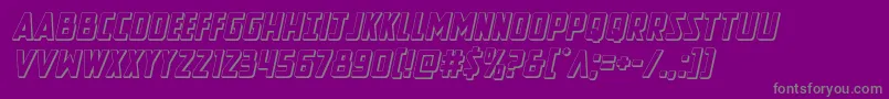 Newcomictitle3Dital Font – Gray Fonts on Purple Background