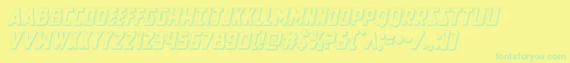 Newcomictitle3Dital Font – Green Fonts on Yellow Background