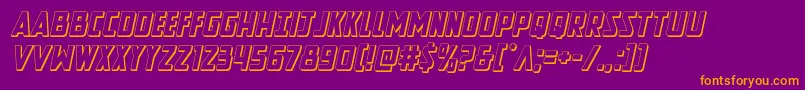 Newcomictitle3Dital Font – Orange Fonts on Purple Background