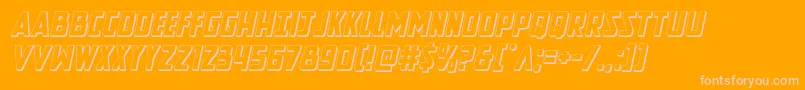 Newcomictitle3Dital Font – Pink Fonts on Orange Background