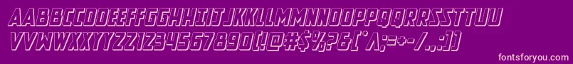 Newcomictitle3Dital Font – Pink Fonts on Purple Background